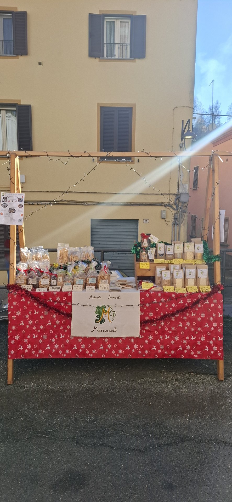 The Miscasale stall at a Christmas fair